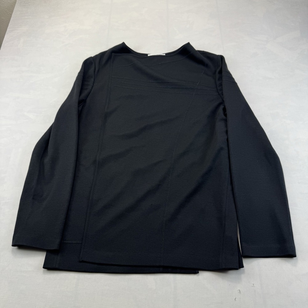 St. John Collection Women's XL Black Knit Long Sleeve Tunic Top